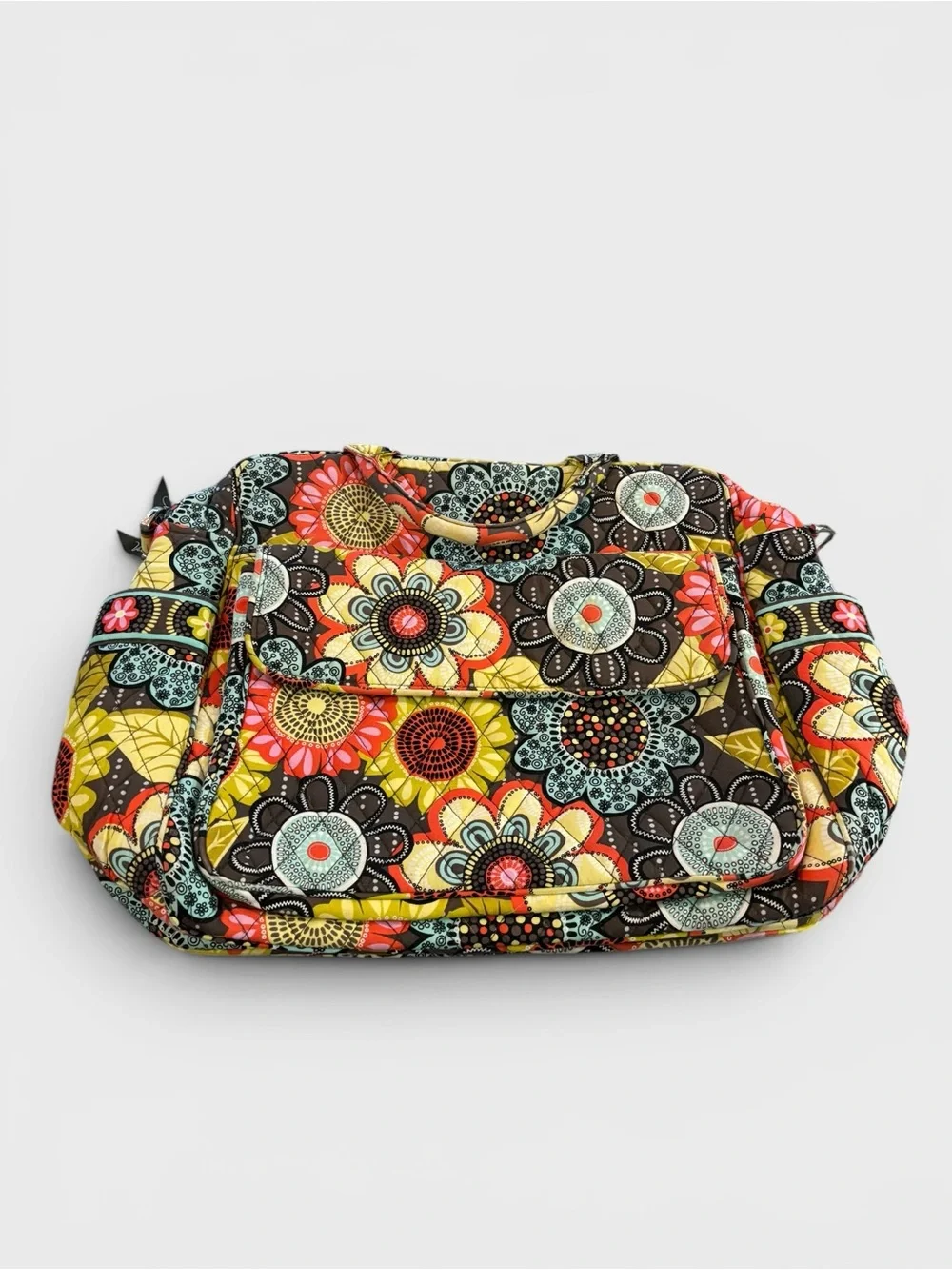 Retired Vera Bradley Flower Shower Multicolor Floral Quilted Tote Bag
